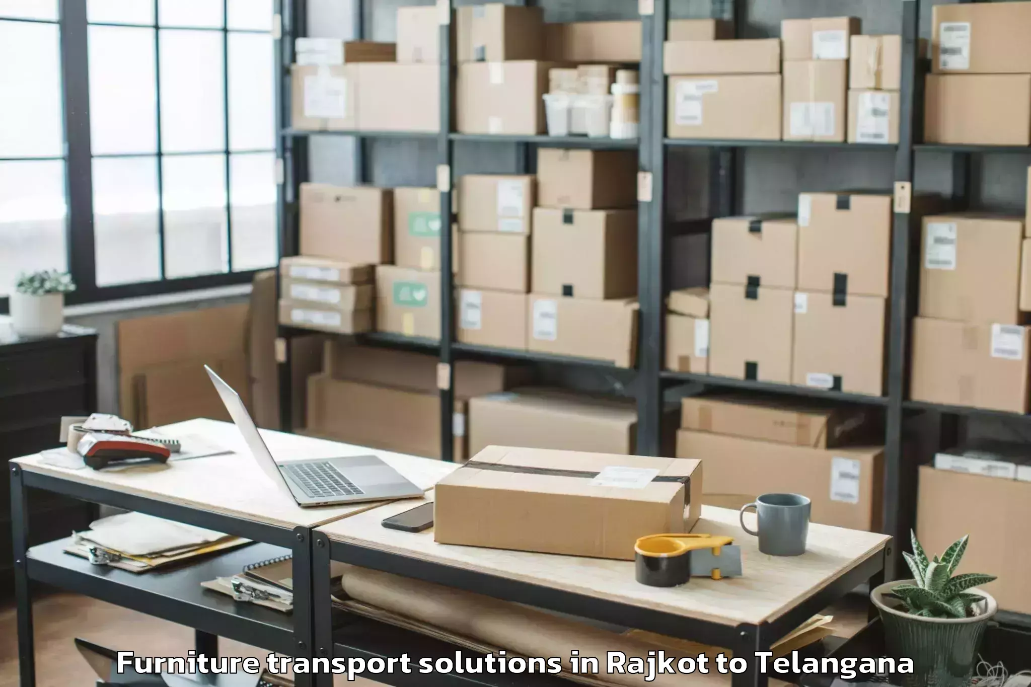 Top Rajkot to Garide Palle Furniture Transport Solutions Available